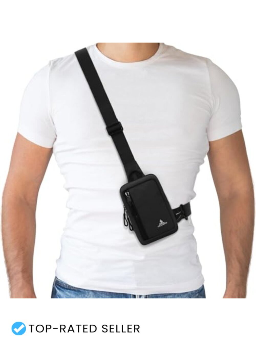 Mini Sling Bag Nylon Crossbody Adjustable Strap Travel Running